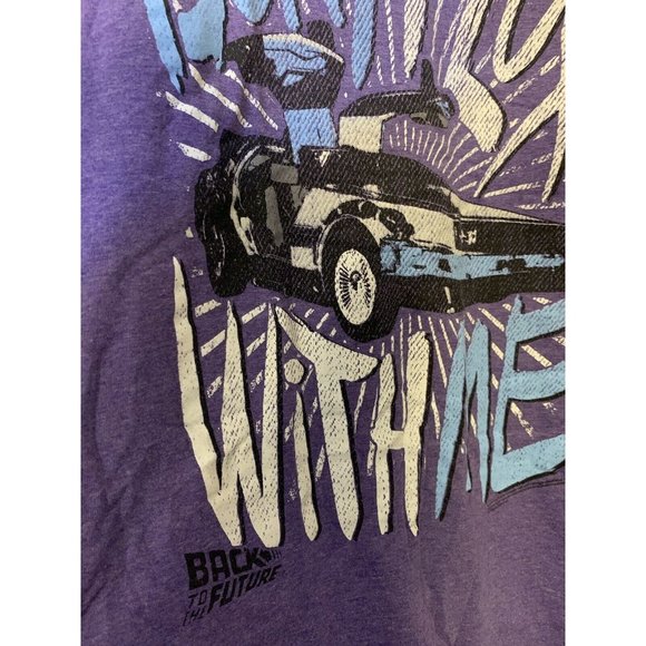 BACK TO THE FUTURE PURPLE T-SHIRT SZ S DON'T FLUX WITH ME - Picture 5 of 8